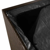 Garden Storage Box Brown 220x50x58 cm Poly Rattan 4104075