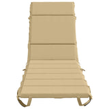 Sunlounger Cushion GEMERT 100% Polyester Beige 200 x 60 x 3 cm 948513