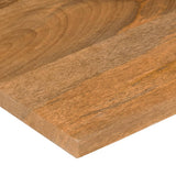 Desk Top with Curve 140x60x2,5 cm Solid Wood Rough Mango 370219