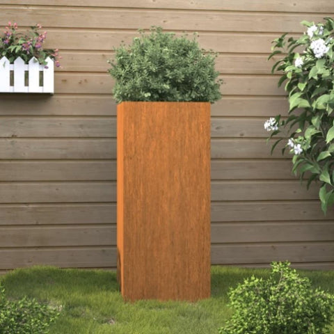 ZNTS Planter 32x29x75 cm Corten Steel 821553