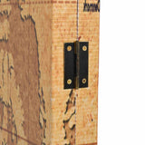 Folding Room Divider 228x170 cm World Map Yellow 245880