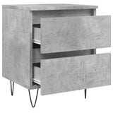 Bedside Cabinets 2 pcs Concrete Grey 40x35x50 cm Engineered Wood 826885
