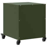 ZNTS Bedside Cabinets 2 pcs Olive Green 36x39x43.5 cm Steel 846623