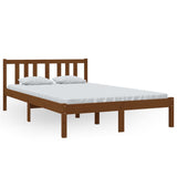 Bed Frame without Mattress Honey Brown Solid Wood 120x200 cm 814882