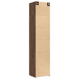 Slim Storage Cabinet Brown Oak 50x42.5x225 cm Engineered Wood 3281307