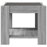 Coffee Table with LED Grey Sonoma 53x53x45 cm Engineered Wood 847544