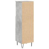 Bathroom Cabinet Concrete Grey 30x30x100 cm Engineered Wood 857207