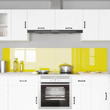 Kitchen Backsplash 2 pcs Yellow 110 x 50 cm Tempered Glass 3415513