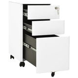 Mobile File Cabinet White 30x45x59 cm Steel 335982