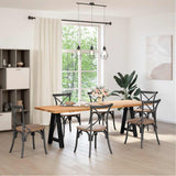 Dining Table Legs A-Shaped 2 pcs Black 50x cm Steel 4012844