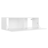 3 Piece TV Cabinet Set White Engineered Wood 3078656