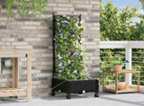 Garden Planter with Irrigation&Wheels Black 40 x 40 x 132 cm PP 3422945