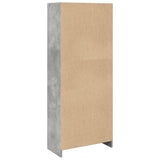 Bookcase Concrete Grey 57x28.5x141 cm Engineered Wood 847999