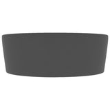 Luxury Wash Basin with Overflow Matt Dark Grey 36x13 cm Ceramic 147038