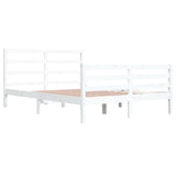 Bed Frame without Mattress White Solid Wood Pine 160x200 cm 3105017
