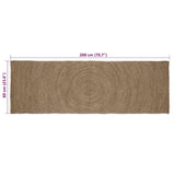 Area Rugs Grey 60 x 200 cm Jute 42010530