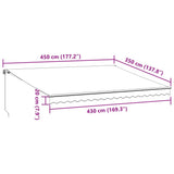 Manual Retractable Awning Brown 450x350 cm 3215407