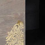 Sideboard Grey and Gold 80 x 33 x 75 cm Solid Mango Wood 4018799