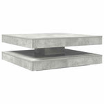 ZNTS Coffee Table 360-Degree Rotatable Concrete Grey 90x90x34.5 cm 3321354