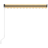 Manual Retractable Awning 300x250 cm Yellow and White 3055186