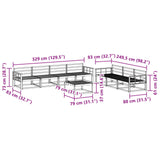 Outdoor Sofa Set 8 pcs White 3386173