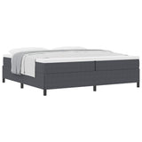 Box Spring Bed Dark Grey 200 x 200 cm Velvet 42006988