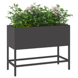 Raised Garden Planter Black 60 x 26 x 45 cm Steel 865883