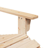 Adirondack Chair with Ottoman Natural Wood Solid Wood Fir 4007240