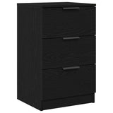 Bedside Cabinet 2 pcs Black Oak 40 x 65 x 65 cm Engineered Wood 862768