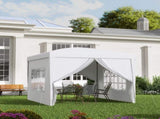 3 x 3m Pop Up Gazebo, Wedding Party Canopy Tent Marquee with Carry Bag and Windows, White T3398P315900