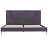 Bed Frame without Mattress Grey Fabric 135x190 cm Double 281128