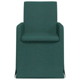 Dining Chairs 2 pcs Dark green 57 x 67 x 95 cm Fabric 42017908