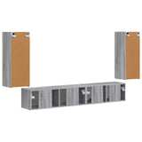 TV Cabinet Set 4 pcs Grey Sonoma Engineered Wood 3409165