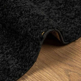 Shaggy Rug PAMPLONA High Pile Modern Black 140x200 cm 375279