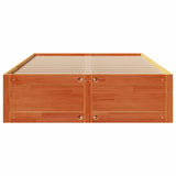 Bed Frame without Mattress with Drawers Wax Brown 160x200 cm Solid Wood Pine 3308800