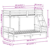 ZNTS Bunk Bed without Mattress 90x200/120x200 cm Solid Wood 3207185