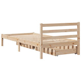 Bed Frame without Mattress 75x190 cm Small Single Solid Wood Pine 3301524
