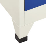 Locker Cabinet Grey and Blue 90x40x180 cm Steel 339834