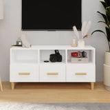 TV Cabinet White 102x36x50 cm Engineered Wood 812600