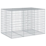 Gabion Basket with Cover 150x100x100 cm Galvanised Iron 3295191