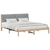 Bed Frame with Headboard Brown 180 x 200 cm Solid Pine Wood 3394403