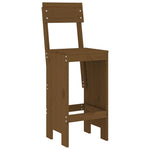 5 Piece Garden Bar Set Honey Brown Solid Wood Pine 3157808