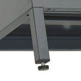TV Cabinet Anthracite 105x35x52 cm Steel and Glass 336060