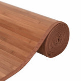Rug Rectangular Brown100x1000 cm Bamboo 376968