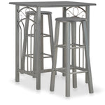 3 Piece Bar Set Wood and Steel Anthracite 284397
