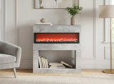 Electric Fireplace Concrete 64 x 30 x 87 cm Engineered wood 8021106