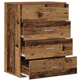 Sideboard with Drawer Old Wood 60 x 39 x 80 cm Engineered Wood 871434