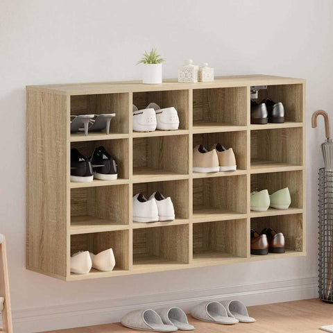 Shoe Cabinet Sonoma oak 103 x 30 x 67 cm Engineered wood 808732