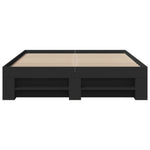 ZNTS Bed Frame without Mattress Black 120x200 cm Engineered Wood 3295479