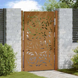 Garden Gate 100x150 cm Weathering Steel Flame Design 4100996